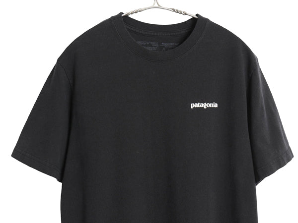 パタゴニア 両面 プリント 半袖 Tシャツ メンズ M / 18年製 アウトドア P6 ボックスロゴ バックプリント クルーネック カットソー ブラック