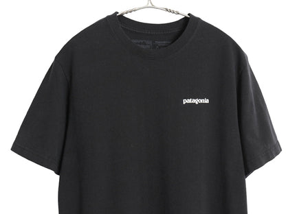 パタゴニア 両面 プリント 半袖 Tシャツ メンズ M / 18年製 アウトドア P6 ボックスロゴ バックプリント クルーネック カットソー ブラック