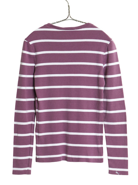 ラルフローレン ボーダー 長袖 Tシャツ レディース S ポロ スポーツ ワンポイント ポニー ロンT コットン ストレッチ カットソー ツートン