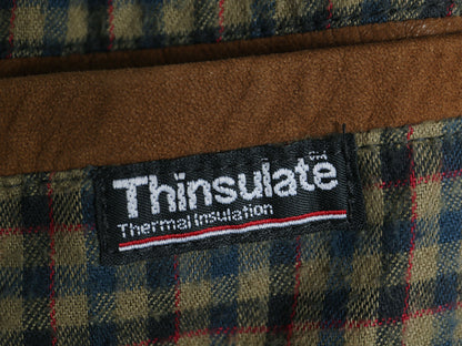 80s 90s USA製 エルエルビーン 本革 ヌバック レザー ジャケット メンズ L / オールド ヴィンテージ 中綿 スウェード 革ジャン ブルゾン茶