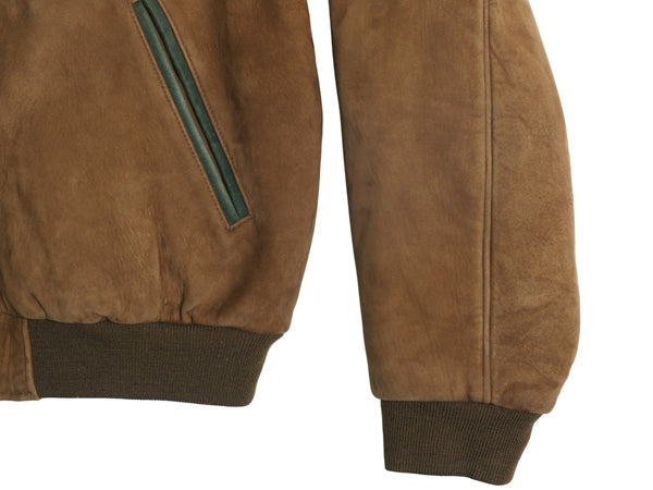 80s 90s USA製 エルエルビーン 本革 ヌバック レザー ジャケット メンズ L / オールド ヴィンテージ 中綿 スウェード 革ジャン ブルゾン茶