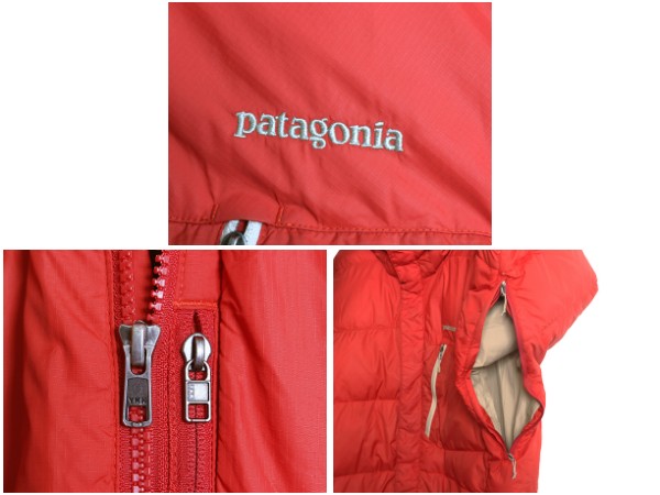 パタゴニア ルビコン ダウン ジャケット メンズ L / 14年製 600フィル  ジャンパー ブルゾン フルジップ ナイロン フード パーカー レッド