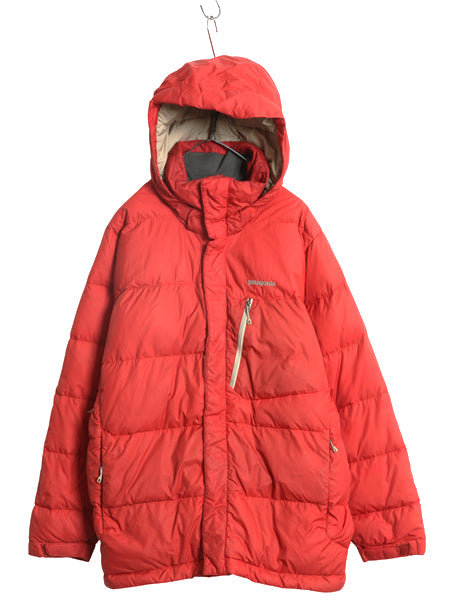 パタゴニア ルビコン ダウン ジャケット メンズ L / 14年製 600フィル  ジャンパー ブルゾン フルジップ ナイロン フード パーカー レッド