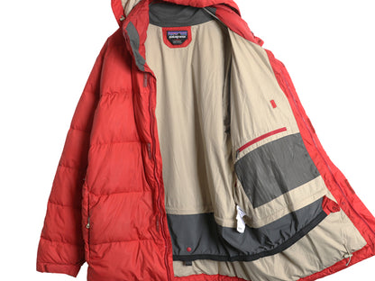 パタゴニア ルビコン ダウン ジャケット メンズ L / 14年製 600フィル  ジャンパー ブルゾン フルジップ ナイロン フード パーカー レッド