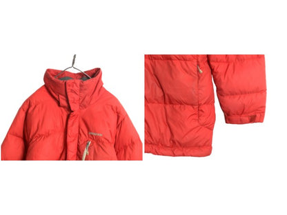 パタゴニア ルビコン ダウン ジャケット メンズ L / 14年製 600フィル  ジャンパー ブルゾン フルジップ ナイロン フード パーカー レッド