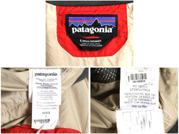 パタゴニア ルビコン ダウン ジャケット メンズ L / 14年製 600フィル  ジャンパー ブルゾン フルジップ ナイロン フード パーカー レッド