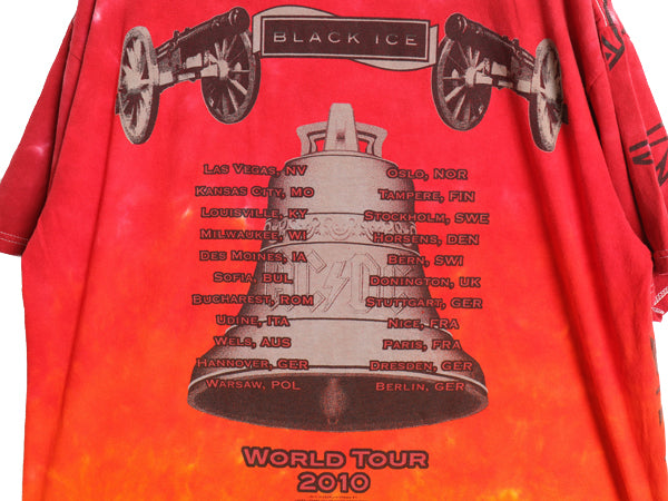 AC/DC 両面 ツアー プリント タイダイ Tシャツ メンズ XL 当時物 オフィシャル アート イラスト グラフィック バンド ロック 大きいサイズ