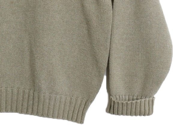90s ポロ ラルフローレン コットン ニット セーター メンズ XXL / オールド 長袖ニット ワンポイント クルーネック シンプル 大きいサイズ