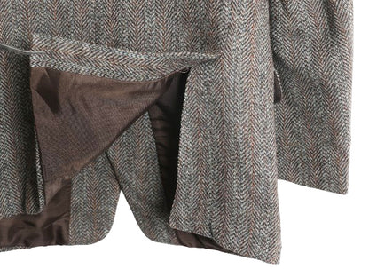 90s ハリスツイード テーラード ジャケット メンズ M 程/ オールド ウール ツイード ブレザー マルチカラー ストライプ トラッド シンプル