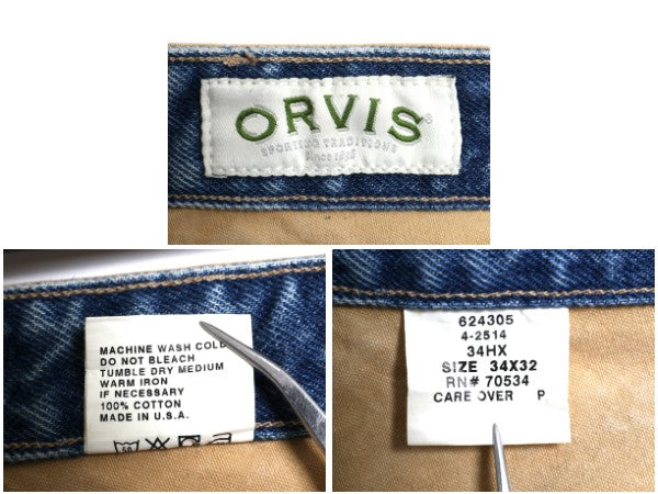 00s USA製 オービス ダック ハンティング パンツ メンズ 34 32 古着 オールド ノータック ストレート ヘビーウェイト コットン アウトドア