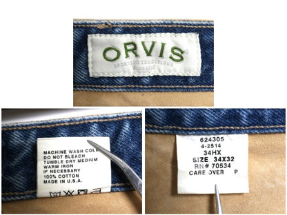 00s USA製 オービス ダック ハンティング パンツ メンズ 34 32 古着 オールド ノータック ストレート ヘビーウェイト コットン アウトドア