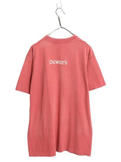 90s USA製 デュワーズ 企業 ロゴ プリント 半袖 Tシャツ メンズ L / 古着 オールド 当時物 ヘビーウェイト シングルステッチ ワンポイント