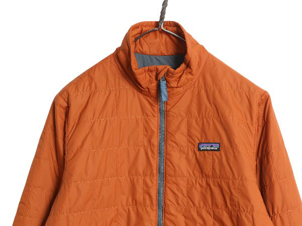 パタゴニア ナノ パフ ブリック キルト ジャケット キッズ XL メンズ S 程 古着 22年製 中綿 ナイロン キルティング フルジップ パッカブル