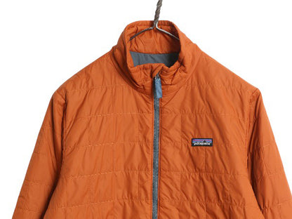 パタゴニア ナノ パフ ブリック キルト ジャケット キッズ XL メンズ S 程 古着 22年製 中綿 ナイロン キルティング フルジップ パッカブル