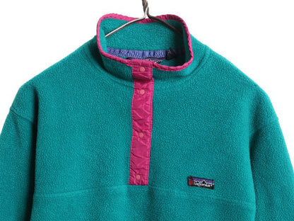 初期 80s USA製 パタゴニア スナップT レディース M 程 ヴィンテージ 88年製 旧タグ Rマーク アウトドア フリース ジャケット プルオーバー