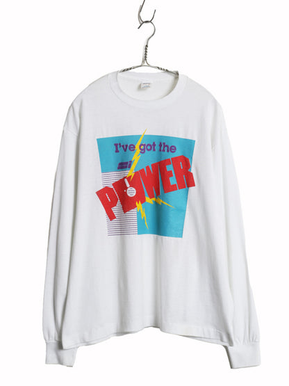 80s USA製 ★ フロッピーディスク イラスト プリント 長袖 Tシャツ XL メンズ L 程/ 古着 ヴィンテージ 当時物 企業物 ロンT グラフィック