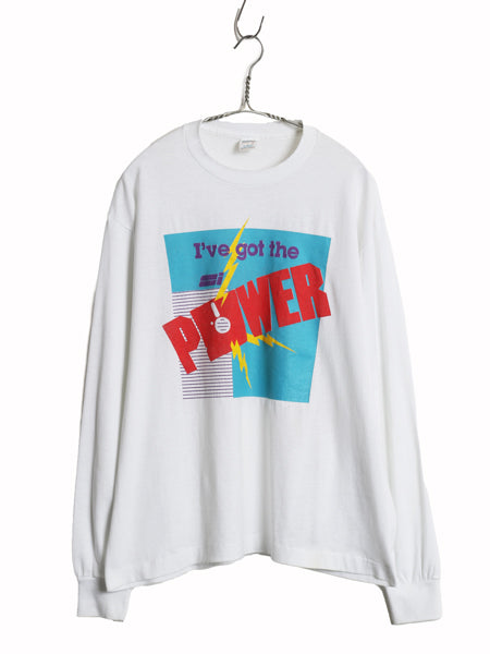 80s USA製 ★ フロッピーディスク イラスト プリント 長袖 Tシャツ XL メンズ L 程/ 古着 ヴィンテージ 当時物 企業物 ロンT グラフィック