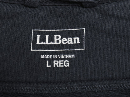 エルエルビーン ロゴ 刺繍 スウェット メンズ L / 古着 アウトドア 前V トレーナー クルーネック 裏起毛 ヘビーウェイト シンプル ネイビー