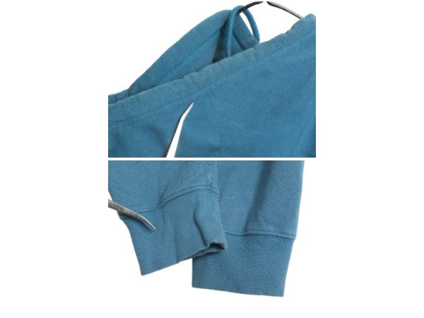 ノースフェイス プリント スウェット フード パーカー メンズ XL 裏起毛 プルオーバー トレーナー ベア グラフィック 大きいサイズ ブルー