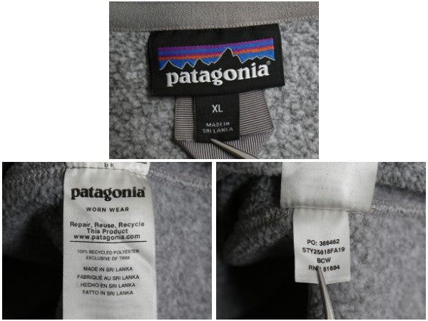 パタゴニア ベターセーター ハーフジップ レディース XL / 19年製 フリース セーター アウトドア 裏起毛 プルオーバー 大きいサイズ グレー