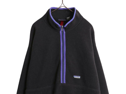 90s ★ パタゴニア マースピアル シンチラ フリース ジャケット メンズ XXL 99年製 オールド プルオーバー ブルゾン ハーフジップ ブラック