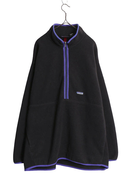 90s ★ パタゴニア マースピアル シンチラ フリース ジャケット メンズ XXL 99年製 オールド プルオーバー ブルゾン ハーフジップ ブラック