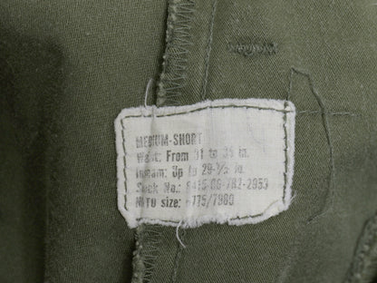 70s ★ US ARMY 米軍実物 M-65 フィールド パンツ MEDIUM SHORT 雰囲気系 78年製 ヴィンテージ カーゴ ミリタリー アーミー 軍物 オリーブ