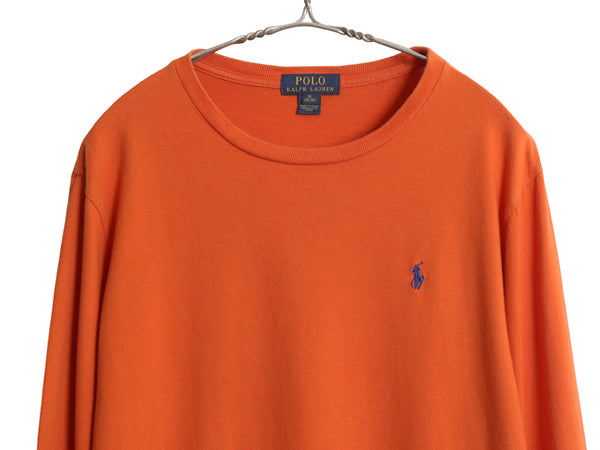 ポロ ラルフローレン 長袖 Tシャツ キッズ XL メンズ S 程 ロンT ロングスリーブ コットン ワンポイント ポニー カットソー インナー 無地