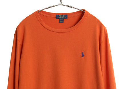 ポロ ラルフローレン 長袖 Tシャツ キッズ XL メンズ S 程 ロンT ロングスリーブ コットン ワンポイント ポニー カットソー インナー 無地
