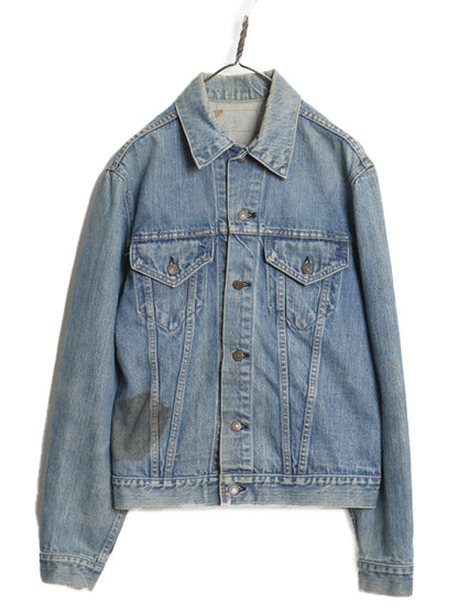 雰囲気系 70s USA製 リーバイス 70505 インディゴ デニム ジャケット メンズ M / ヴィンテージ トラッカー ジージャン ブルゾン 4th アタリ