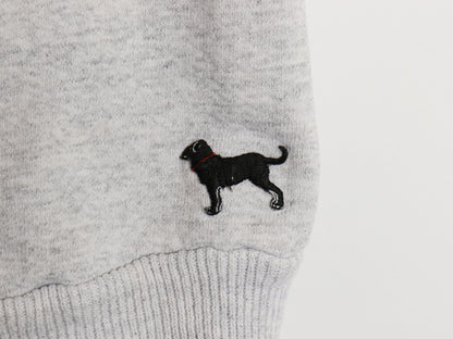 90s USA製 The Black Dog ドッグ プリント スウェット メンズ レディース L オールド トレーナー 裏起毛 ヘビーウェイト リバース タイプ 