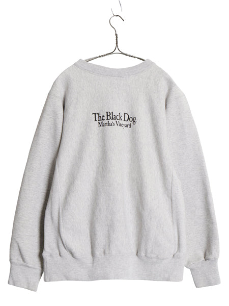 90s USA製 The Black Dog ドッグ プリント スウェット メンズ レディース L オールド トレーナー 裏起毛 ヘビーウェイト リバース タイプ 