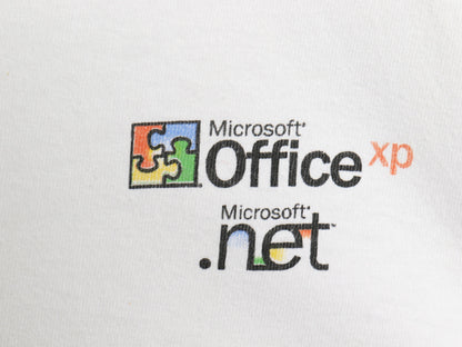 00s ★ マイクロソフト Office ロゴ イラスト プリント Tシャツ メンズ XL / 古着 オールド 企業物 当時物 グラフィック コンピューター 白