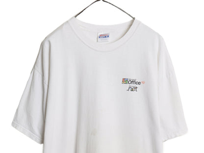 00s ★ マイクロソフト Office ロゴ イラスト プリント Tシャツ メンズ XL / 古着 オールド 企業物 当時物 グラフィック コンピューター 白