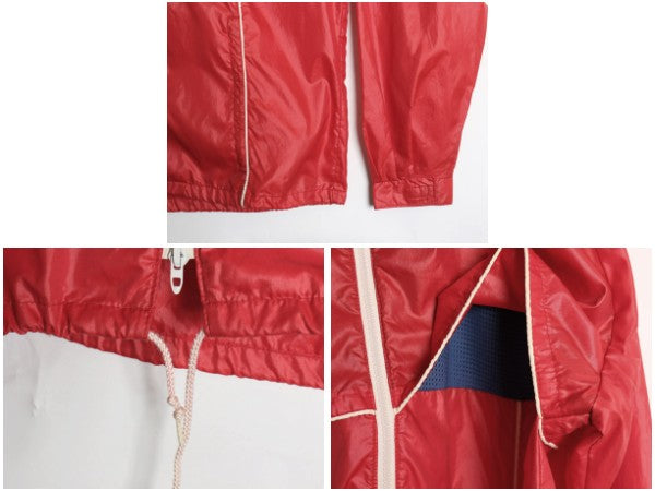 80s USA製 リーバイス ナイロン ジャケット メンズ L ヴィンテージ レーシング フルジップ メッシュ ライナー付き ブルゾン ジャンパー 赤