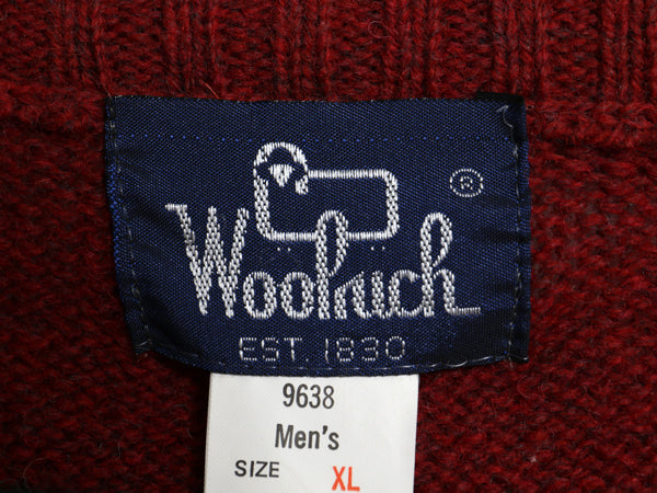 80s ウールリッチ デザイン ニット セーター メンズ XL / ヴィンテージ ウール バーズアイ ハンティング ノルディック 絵柄 大きいサイズ