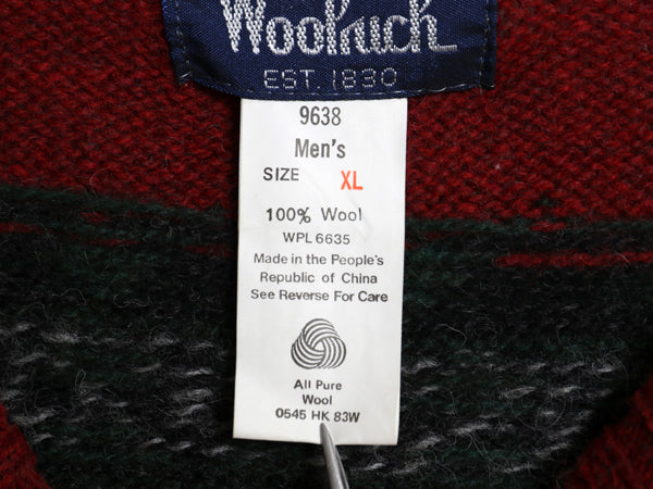 80s ウールリッチ デザイン ニット セーター メンズ XL / ヴィンテージ ウール バーズアイ ハンティング ノルディック 絵柄 大きいサイズ