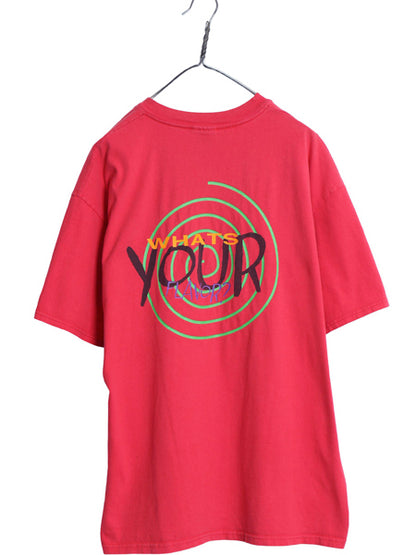 90s ★ ミニッツメイド グラフィック プリント Tシャツ メンズ XL 古着 オールド 企業物 当時物 ヘビーウェイト ロゴ 大きいサイズ レッド