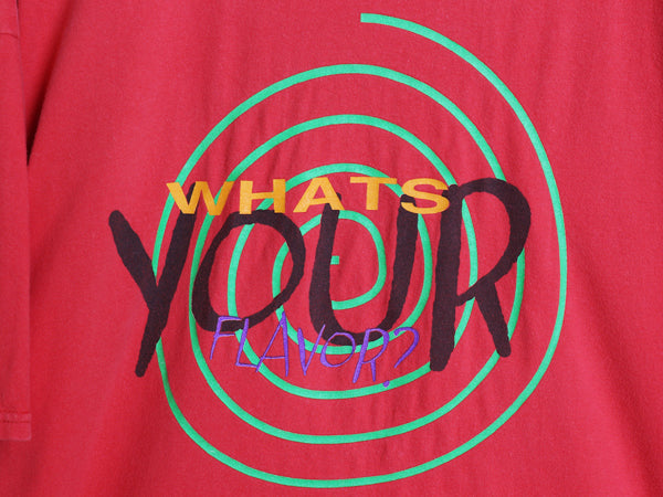 90s ★ ミニッツメイド グラフィック プリント Tシャツ メンズ XL 古着 オールド 企業物 当時物 ヘビーウェイト ロゴ 大きいサイズ レッド