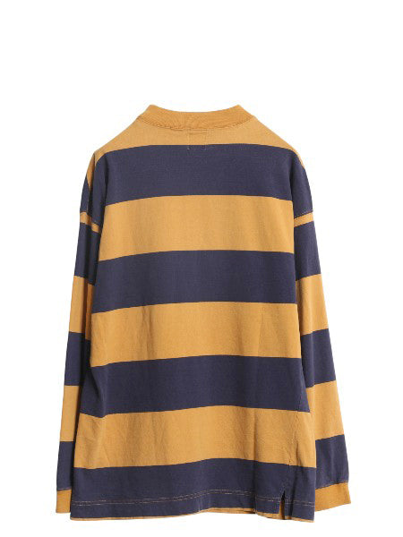 90s USA製 オールド ギャップ モックネック ワイド ボーダー 長袖 Tシャツ メンズ S / オールド ロンT カットソー ヘビーウェイト ツートン