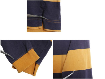 90s USA製 オールド ギャップ モックネック ワイド ボーダー 長袖 Tシャツ メンズ S / オールド ロンT カットソー ヘビーウェイト ツートン