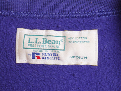 80s 90s USA製 エルエルビーン ラッセル 別注 無地 タートルネック スウェット メンズ レディース M ヴィンテージ 前V 裏起毛 トレーナー