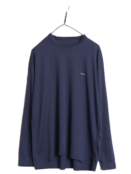 00s パタゴニア キャプリーン 長袖 Tシャツ メンズ XL / 01年製 オールド アウトドア ストレッチ アンダーシャツ ロンT 大きいサイズ 紺