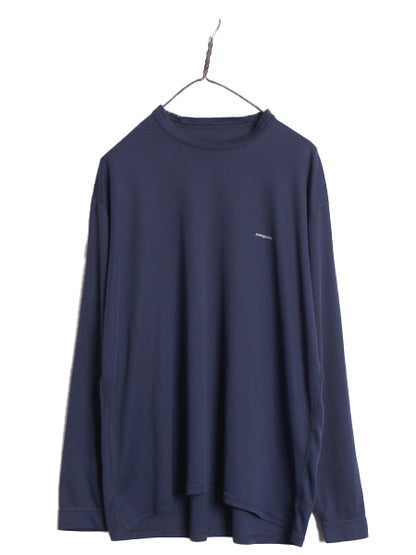 00s パタゴニア キャプリーン 長袖 Tシャツ メンズ XL / 01年製 オールド アウトドア ストレッチ アンダーシャツ ロンT 大きいサイズ 紺