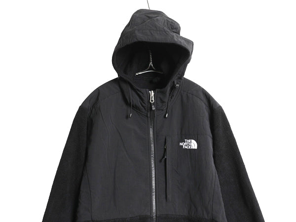 ノースフェイス フード付き デナリ ジャケット レディース L / アウトドア フリース ナイロン パーカー ジャンパー フルジップ ブルゾン 黒