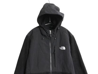 ノースフェイス フード付き デナリ ジャケット レディース L / アウトドア フリース ナイロン パーカー ジャンパー フルジップ ブルゾン 黒