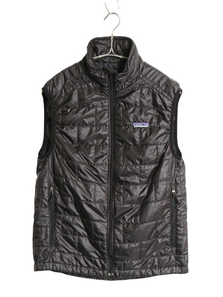 パタゴニア ナノ パフ ベスト メンズ XS / 11年製 アウトドア 中綿 ナイロン キルティング フルジップ ワンポイント 重ね着 前開き 薄手 黒