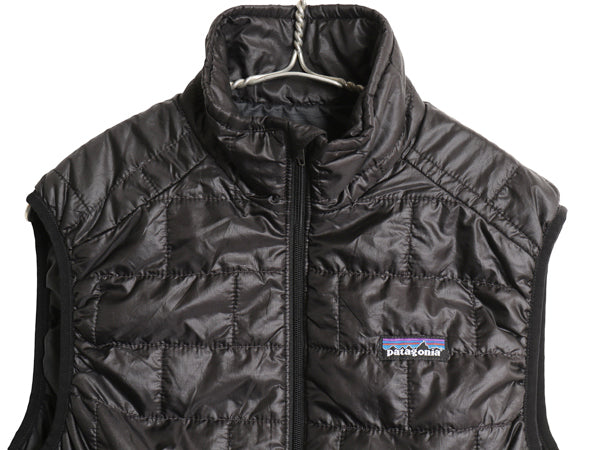 パタゴニア ナノ パフ ベスト メンズ XS / 11年製 アウトドア 中綿 ナイロン キルティング フルジップ ワンポイント 重ね着 前開き 薄手 黒