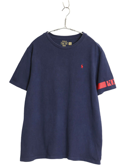ポロ ラルフローレン 半袖 Tシャツ ボーイズ XL メンズ M 程/ カットソー ヘビーウェイト コットン 袖 プリント ワンポイント ポニー 刺繍