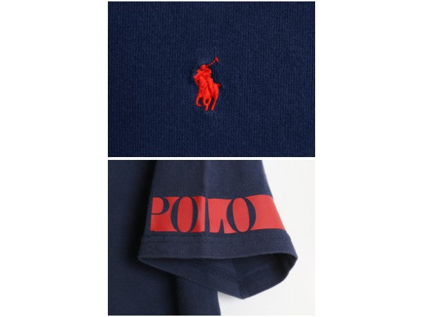 ポロ ラルフローレン 半袖 Tシャツ ボーイズ XL メンズ M 程/ カットソー ヘビーウェイト コットン 袖 プリント ワンポイント ポニー 刺繍